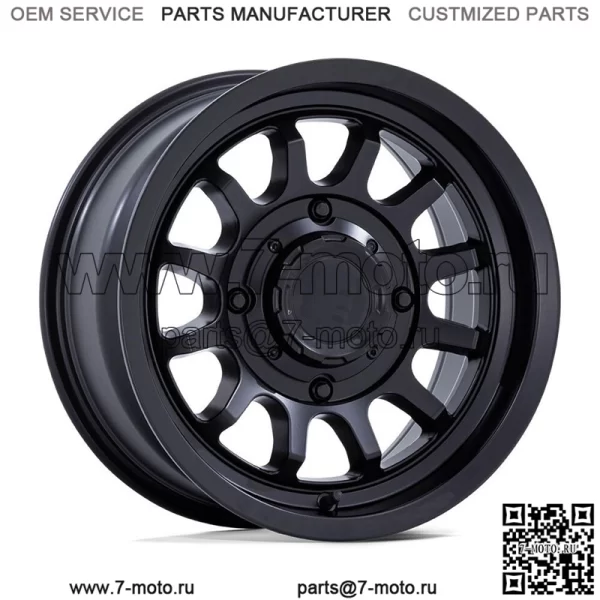 15-дюймовые колеса Black Rhino Rapid, черные Polaris RZR 1000 XP (для: Polaris)