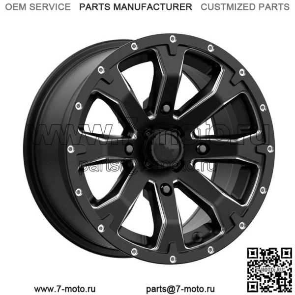 Колеса/диски MSA M42 Bounty для квадроциклов Satin Black, 14 дюймов Sportsman RZR Ranger (для: Polaris)