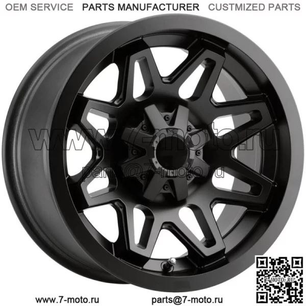 Vision UTV 416 Seven 14x8 4x156 -10,2 мм, матовый черный обод колеса, 14 дюймов (для: Polaris)