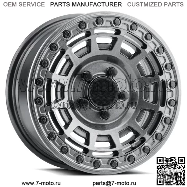 Method 415 15-дюймовые колеса/диски графитовые (+38 мм) Polaris RZR Turbo R & Pro R Ranger (для: Polaris)