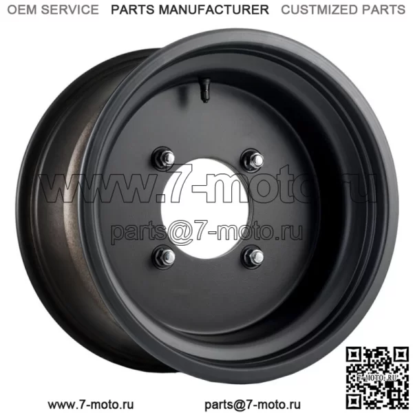 Колеса Douglas Ultimate Sport 15x8 3,5 + 4,5 Matte Black, рисунок грунтозацепов 4/156 (для: Polaris)