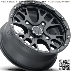 Vision Rocker Алюминий ATV UTV RTV ОБОД КОЛЕСА 15x7 4/156 4+3 Сатиновый черный (Для: Polaris)