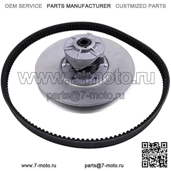 Муфта вторичного привода AM140967 AM140967 AM136806 AM128235 AMT2707 с ремнем RE28721 Совместима с внедорожниками John Deere 4X2 6X4 AMT600 AMT622 AMT626 Gas Gator