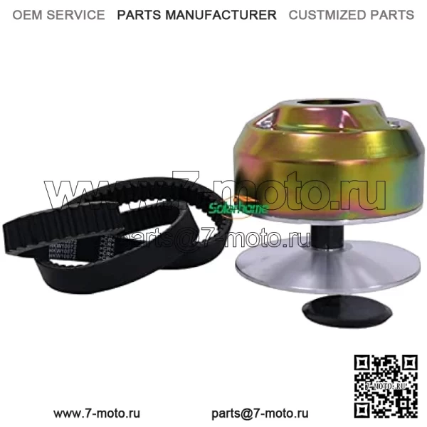 Муфта первичного привода AM128794 AM140985 AM141005 с ремнем RE28721 Совместима с John Deere 4X2 6X4 AMT600 AMT622 AMT626 Газовый Gator Коммунальные машины Самоходная косилка/Бункерные грабли 1200A - Image 4