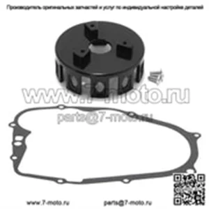 Корзина сцепления и комплект прокладок с ЧПУ для Yamaha Blaster 200 YFS200 1988-2006 гг.