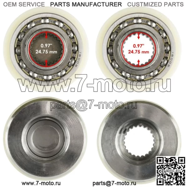 Передняя выходная втулка дифференциала в сборе для Polaris Ranger XP 900 2013-19 3236683 (Для: Polaris) - Image 3