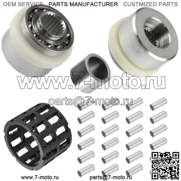 Выходная втулка переднего дифференциала и роликовая опора для Polaris RZR S 800 2009-14 (Для: Polaris)