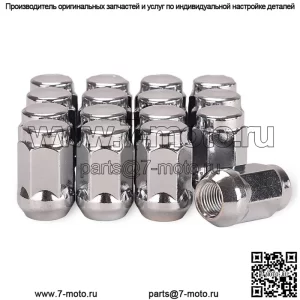 Гайки для колес гольф-кара для EZGO и Club Car, размер 1/2"-20, 16 шт. в упаковке, хром