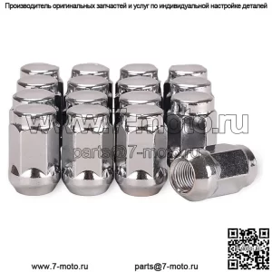 Гайки для колес гольф-кара для EZGO и Club Car, размер 1/2"-20, 16 шт. в упаковке, хром