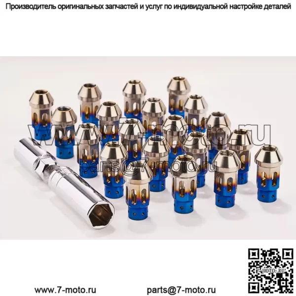 Гайка для модификации автомобиля, легкая гайка из титанового сплава 16 + 4, противоугонная гайка M12 M14