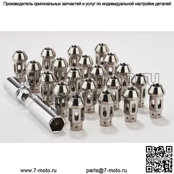 Гайка для модификации автомобиля, легкая гайка из титанового сплава 16 + 4, противоугонная гайка M12 M14 - Image 2