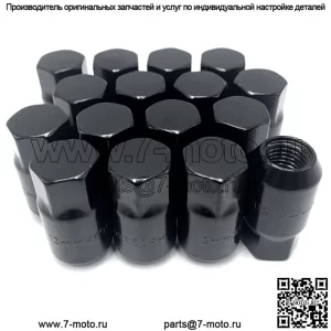 Колесные гайки M12X1,5 для Polaris RZR 1000 Can am Maverick X3, 17 мм, шестигранные, 16 шт.