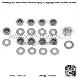 Комплект гаек боковой крышки трансмиссии Colony Chrome Kicker 1936-84 Harley Big Twins (для: Harley-Davidson)