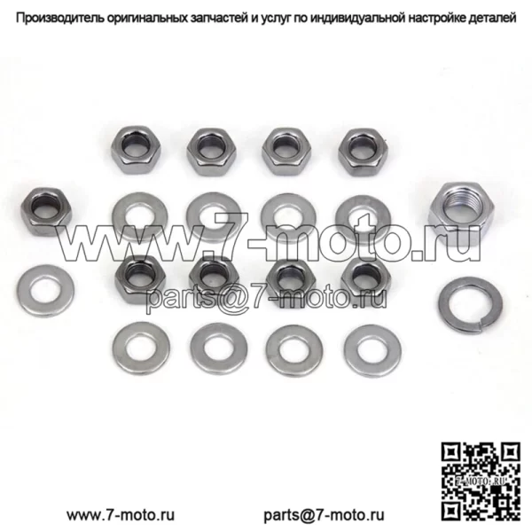 Комплект гаек боковой крышки трансмиссии Colony Chrome Kicker 1936-84 Harley Big Twins (для: Harley-Davidson)