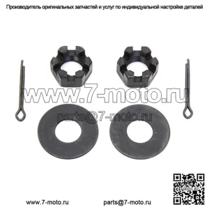 Запасная гайка и стопорный комплект задней оси Parkerized черного цвета Harley G Servi-car (для: Harley-Davidson)