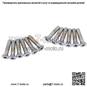 Комплект болтов крышки кулачка с хромированной гладкой головкой Harley FL 36-69 с поворотной головкой (для: Harley-Davidson)