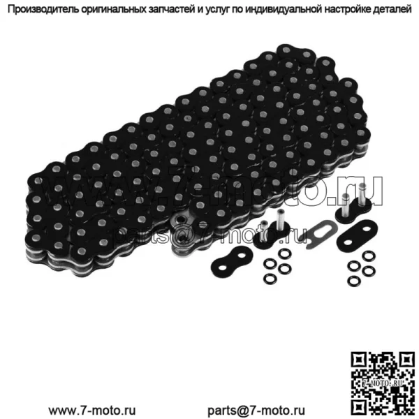 Приводная цепь с уплотнительным кольцом для Yamaha Banshee 350 YFZ350 1997-2006 гг. Черный