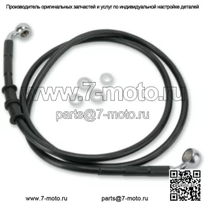 6 дюймов 50 1/8 дюйма комплект удлиненной черной виниловой верхней тормозной магистрали Harley Dyna 10-15 (для: Harley-Davidson)