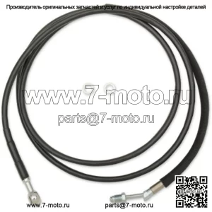 76 Черный винил 1/8 дюйма +4 удлиненных троса гидравлического сцепления Harley Touring FLH 17+ (Для: Harley-Davidson)