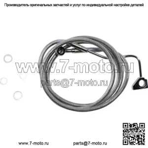 74 1/2 +10 дюймов, удлиненная верхняя тормозная магистраль из нержавеющей стали Harley Touring 14+ ABS (для: Harley-Davidson)