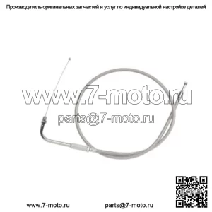Плетеный трос холостого хода из нержавеющей стали, стандартная длина 28 1/2 дюйма OEM 56634-06 Harley 06-17 Dyna (для: Harley-Davidson)