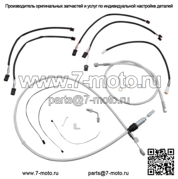 Комплект тросов управления рулем Magnum Chromite 15–17 дюймов Ape Hanger 18+ Harley Softail (для: Harley-Davidson)