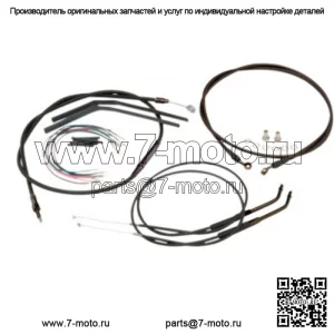 Черные виниловые тросы управления рулем Burly, полный комплект Softail Harley 00-06 (для: Harley-Davidson)