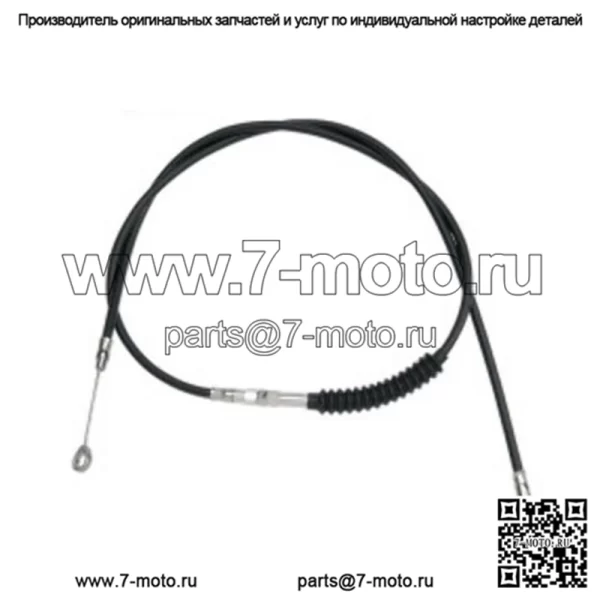 HE 64 11/16" Черный винил 2+ Трос сцепления увеличенной длины Harley Touring 08-16 (Для: Harley-Davidson)