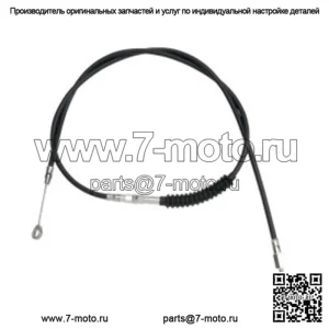 52 Черный виниловый удлиненный трос сцепления Harley Softail Dyna Touring Sportster 86-13 (Для: Harley-Davidson)