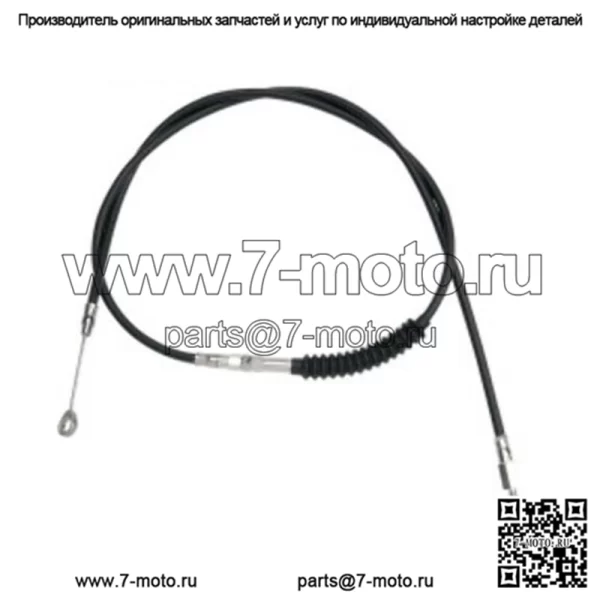 52 Черный виниловый удлиненный трос сцепления Harley Softail Dyna Touring Sportster 86-13 (Для: Harley-Davidson)