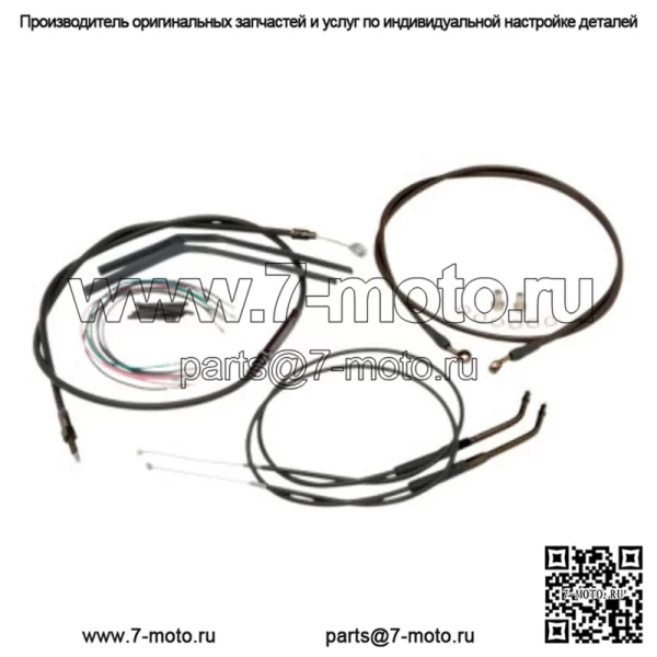 Черная виниловая вешалка Burly Ape Hanger, полный комплект кабелей управления Dyna Harley 2006 г. (для: Harley-Davidson)