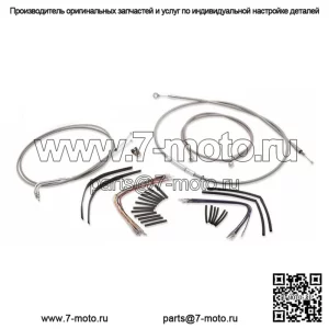 Полный комплект тросов управления подвеской Ape Burly из нержавеющей стали 18 дюймов Softail Harley 00-06 (для: Harley-Davidson)