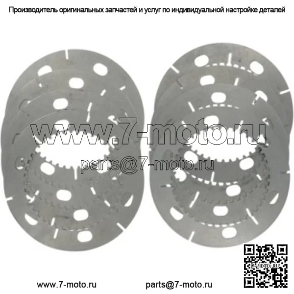 8 стальных приводных дисков сцепления Harley Sportster XL Ironhead 71-84 (для: Harley-Davidson)