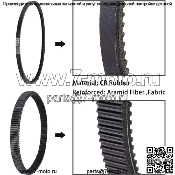 Приводной ремень и ремень стартера гольф-кара для EZGO TXT RXV 2011-up 618630 606138 - Image 2