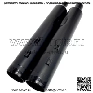 Rinehart Black DBX45 4,5-дюймовые накладные глушители выхлопных труб 2017+ Harley Touring (Для: Harley-Davidson)