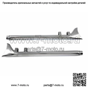 Хромированные глушители Fishtail Fish Tail Tails Выхлопная система Harley Touring 85-94 (Для: Harley-Davidson)