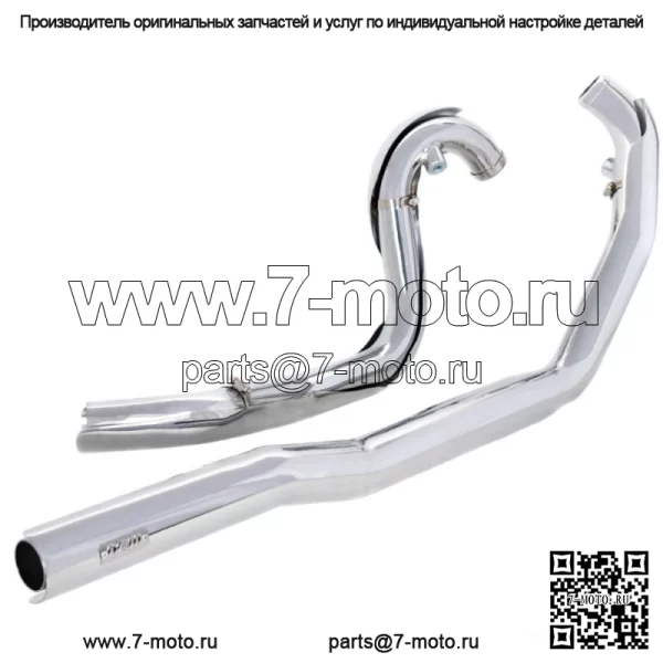 Система выхлопных труб ACM Chrome True Duals Harley Touring Bagger 1995-08 (Для: Harley-Davidson)