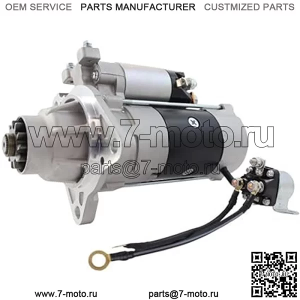 Новый стартер Hi-Torque на 24 В, совместимый с грузовиком Mitsubishi Fuso MS280/MS380-2 6D22 Dsl Eng 99-07 Экскаватор Kobelco SK300/SK400 6D22 1999-2007 гг. Заменяет M9T60171 M009T60171 ME152487 M9T60172 - Image 2