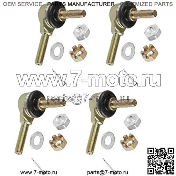 Два комплекта наконечников рулевой тяги, совместимые с Kawasaki Kvf400A Kvf400C Prairie 400 4X4 1997, 1998, 1999, 2000 годов - Image 5