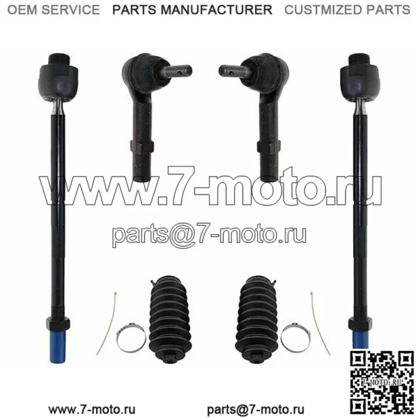 Для 2007-2013 Silverado 1500 Комплект наконечников рулевой тяги Detroit Axle 24519GF (Для: Silverado 1500)