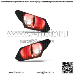UTV фара глаз графический комплект наклейка крышка для Can Am Maverick X3 ECLIPSE RED