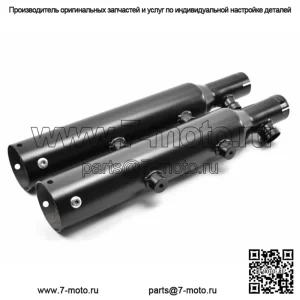 Черные насадки на глушитель Rush Exhaust 3 дюйма, совместимые с Harley Sportster XL 09-13 (для: Harley-Davidson)
