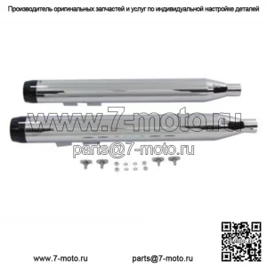 Хромированный черный наконечник Megaphone 3,5-дюймовые накладки на глушители Трубы 95-16 Harley Touring (Для: Harley-Davidson)