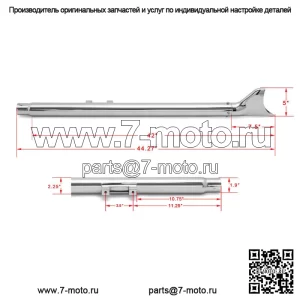 36 "39" 42" Глушитель выхлопа Fishtail для мотоцикла Harley