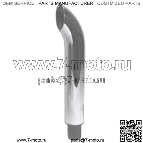 Хромированная изогнутая труба глушителя подходит для IH/FARMALL Super HM MTA 300 400 450