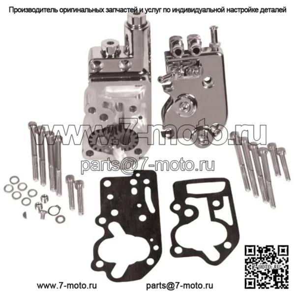 Полный комплект хромированного масляного насоса OE 26190-73 Harley Big Twin Shovelhead Evo 73-91 (для: Harley-Davidson)