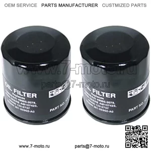 Масляный фильтр, 2 шт., заменяет John Deere AM107423 Kawasaki 49065-2078 Club Car 1016467 Robin 261-65902-A0 Onan 122-0737-03 Cub Cadet 490-201-0001