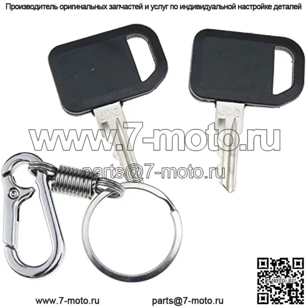 2 ключа зажигания AM131841 TCA24616 131841 с брелоком для John Deere 300 400 GT GX LX серии 130 160 165 Gator 2020A 2030A 850D 855D 4X2 6X4 622 600 1800 2020 - Image 2