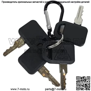 4 ключа зажигания AM131841 подходит для John Deere Gator (XUV, HPX, GX, GT, LX) и газонокосилки.