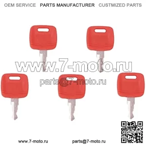 Ключ зажигания 5 шт. RE183935 RE71557 Совместим с трактором John Deere 110 TLB 3120 3203 3320 3520 3720 4105 4120 4210 4310 4320 4410 4510 4520 4610 4710 5045D 5045 Е 5055D 5055E 5101E 5103